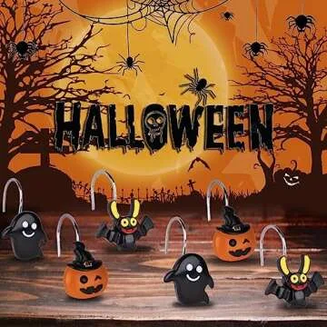 Cute Halloween Shower Hooks for Festive Bathroom Decor