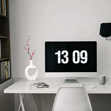 Hismir White Ceramic Heart Shaped Hollow Vase Set of 2，Valentine Table Flower Vase for Home Decoration，Gift for Girl Women Her Mom on Valentine's Day Mothers Day Christmas Birthday Anniversary Wedding