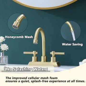 Stylish VESLA HOME Gold Bathroom Faucet for Elegant Spaces