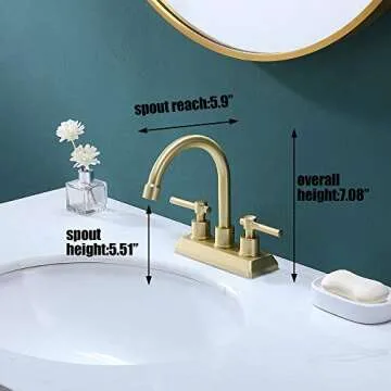 Stylish VESLA HOME Gold Bathroom Faucet for Elegant Spaces