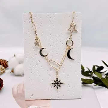 Paperclip Necklace Gold Protection Necklace, Handmade Evil Eye Jewelry For Women, Eye Necklace Ojo Turco Pendant Luck Amulet, Third Eye Necklace Birthday Gift For Her, Zinc, Cubic Zirconia