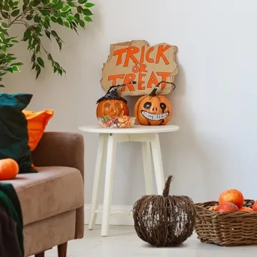 SEWACC Wicker Rattan Pumpkin Decor for Fall and Halloween