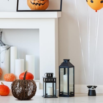 SEWACC Wicker Rattan Pumpkin Decor for Fall and Halloween