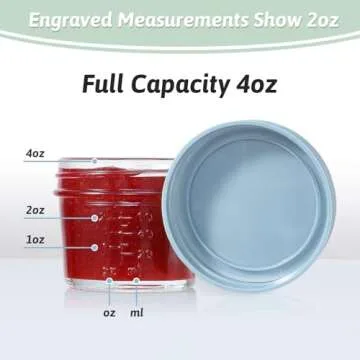 VITEVER 8 Pack Glass Baby Food Storage Containers, 4 oz