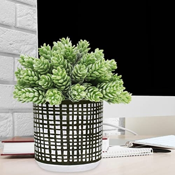 Winlyn 3 Pcs Faux Potted Plants for Modern Decor