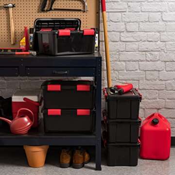 IRIS USA WeatherPro 19 Qt Storage Bins – Durable & Stackable