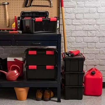 IRIS USA WeatherPro 19 Qt Storage Bins – Durable & Stackable