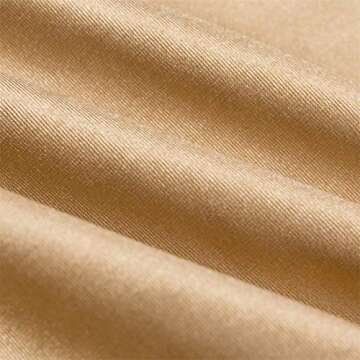 Velius Women's Sexy Deep V Neck Shiny Thong Bodysuit Tank Tops with Underwire (Gold, Medium)