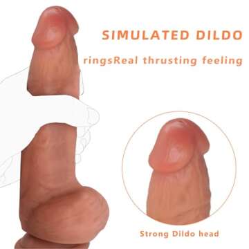 Sex Toy for Women 7 Inch Realistic Silicone Dildo,Body-Safe Material Strong Suction Cup Ultra Soft L...