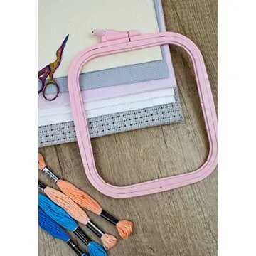 4Pcs Embroidery Hoops, Square Cross Stitch Hoops, Needlework Hoop Nurge