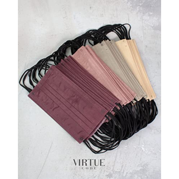 Colorful 3-Ply Disposable Face Masks 50 Pack Safety Style