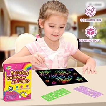 Shiny Rainbow Art Paper Craft Set - Fun Mess-Free Activity
