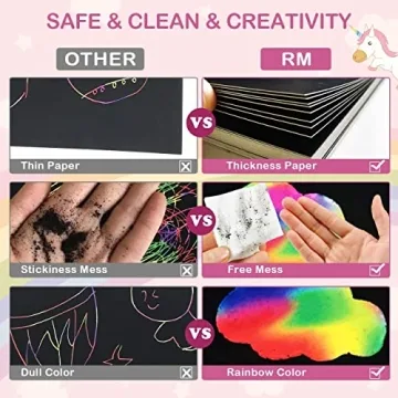 Shiny Rainbow Art Paper Craft Set - Fun Mess-Free Activity