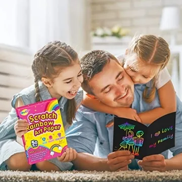 Shiny Rainbow Art Paper Craft Set - Fun Mess-Free Activity