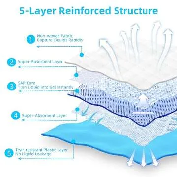 FluffyDream Super Absorbent Waterproof Dog and Puppy Pet Training Pad, Housebreaking Pet Pad,Blue (2...