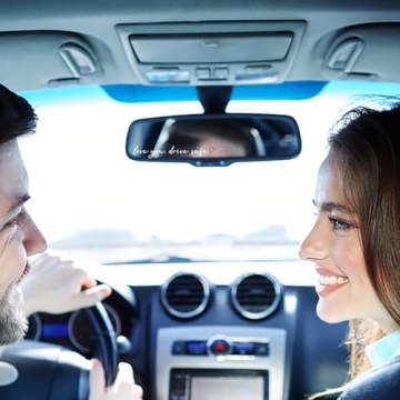 3X Love You, Drive Safe Holographic Car Mirror Decals - Cute Affirmation Stickers for Any Surface