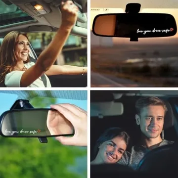 3X Love You Drive Safe Car Mirror Decals for Women