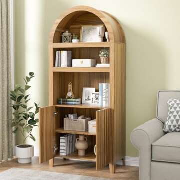 Stylish UEV 71" Tall Arched Storage Cabinet for Any Room