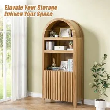 Stylish UEV 71" Tall Arched Storage Cabinet for Any Room