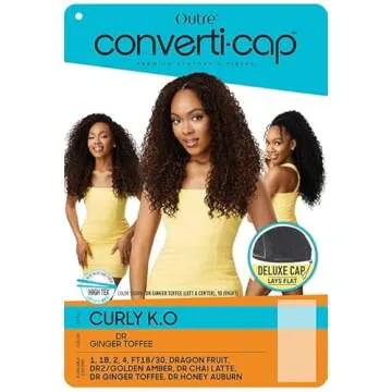 Outre Premium Curly K.O Converti-Cap Wig (1B) - Versatile Style