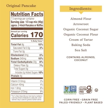 Gluten Free Almond Flour Pancake & Waffle Mix