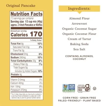 Gluten Free Almond Flour Pancake & Waffle Mix