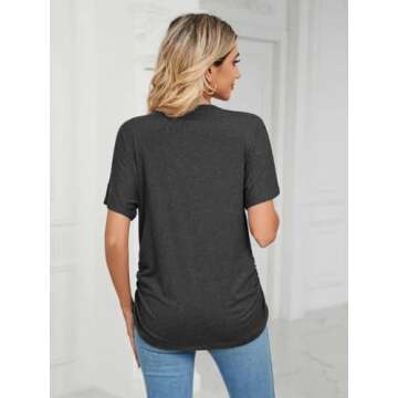 Women Nashville Shirts Vintage Rock Country Music T Shirt Short Sleeve Summer Tops(Dark Gray,M)
