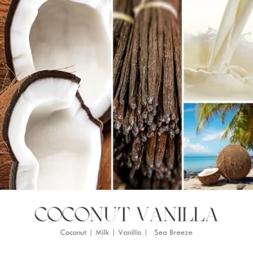 AOOVOO Coconut Vanilla Candle - Scented Soy Wax Candle