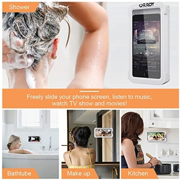 URROY Waterproof Shower Phone Holder with 360° Rotation