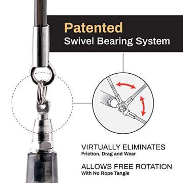 Buddy Lee Jump Ropes Rope Master Yellow Black Original Ball Bearing Jump Rope, 9” HD Plastic Handl...