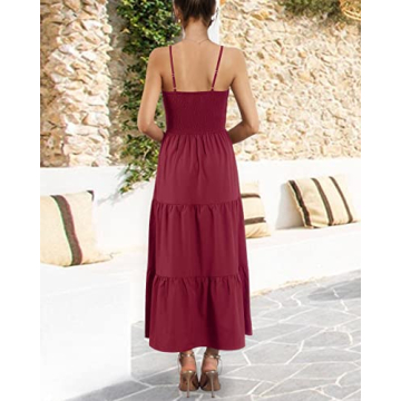 Atizon Women's Summer Smocked Dress Square Neck Puff Sleeve Casual Vintage Off Shoulder A-Line Short Mini Dress