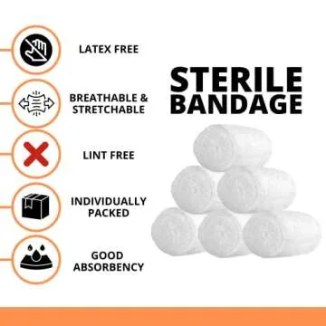 8 Pack Sterile Gauze Bandage Rolls for Wound Care