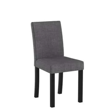 Set of 2 Modern Fabric Upholstered Dining Chairs Elegant Design Dining Room Chairs (Gray Set of 2)