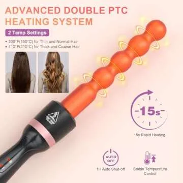 Five in One Curling Wand Set for Gorgeous Hair Styles