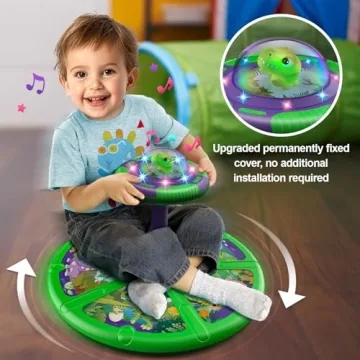 Dinosaur Sit and Spin Toy with Music for Boys