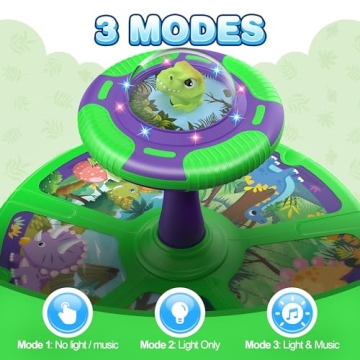 Dinosaur Sit and Spin Toy with Music for Boys