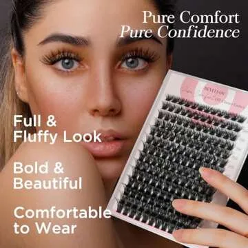 BEYELIAN Cluster Lashes - 168pcs Soft, Reusable Strands