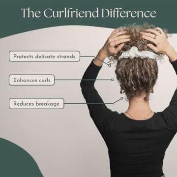 Authentic Mulberry Silk Oversized Scrunchies for Women, Anti Breakage Hair Ties for Curly Thick & Thin Hair, No Frizz & Dent, 100% Silk for Buns, Ponytail & Sleeping, Black & White Color - XL (2 Pack)