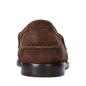 POLO RALPH LAUREN Men's Alston Suede Penny Loafers, Dark Brown, 8.5 Medium US