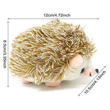 Honbay Furry Hedgehog Shape Pin Cushion Fabric Pin Holder for Sewing or DIY Crafts (Brown)