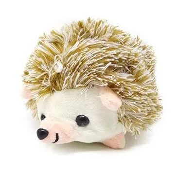 Honbay Furry Hedgehog Shape Pin Cushion Fabric Pin Holder for Sewing or DIY Crafts (Brown)