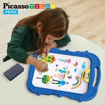 PicassoTiles Creative Kids Art Easel - Chalkboard & Whiteboard