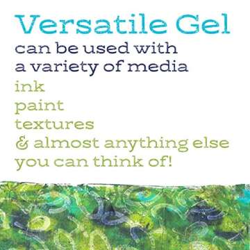 Gel Press Monoprinting Print Plate - 8” X 10” Gel Plate - Printmaking Supplies - Reusable Gel Printing Plate for Press Art for Card Making, Scrapbooking, Journaling, Arts and Crafts, Home Decor