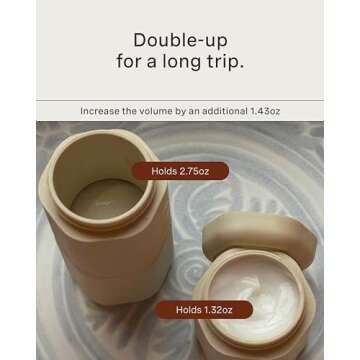 Cadence Extender - Add On to Any Flex Capsule Container - Adds Additional 1.43 Fl Oz - 3 Pack - Sand