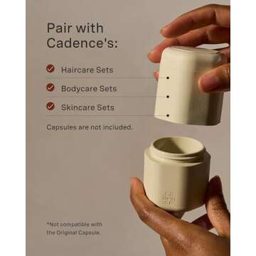 Cadence Extender - Add On to Any Flex Capsule Container - Adds Additional 1.43 Fl Oz - 3 Pack - Sand