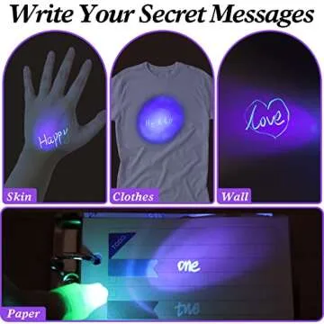 Thesixowls Invisible Ink Pen, 24 Pcs Spy Pen with UV Light, Secret Pen Magic Disappearing Ink Markers for Kids Party Favors Goodie Bag Stuffers…