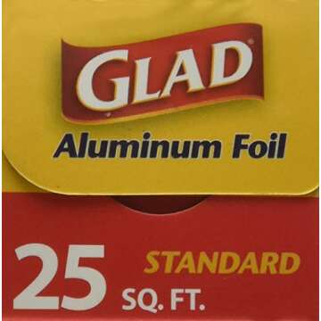 Glad Aluminum Foil, 25 Square Feet | Aluminum Foil For Grilling, Roasting, Baking