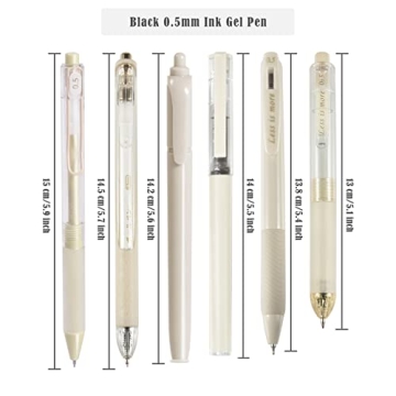 BAYTORY 5Pcs Aesthetic Gel Pens and Highlighter Set