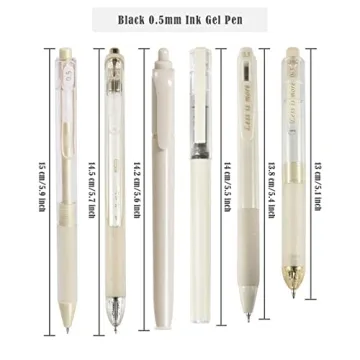 BAYTORY 5Pcs Aesthetic Gel Pens and Highlighter Set