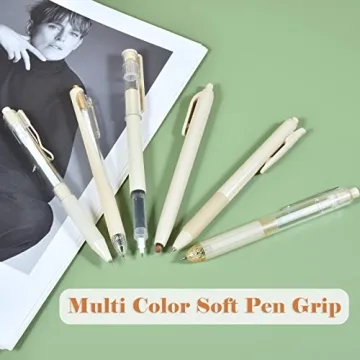 BAYTORY 5Pcs Aesthetic Gel Pens and Highlighter Set